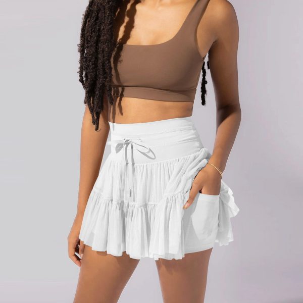 High Waist Dress Lace-up Sports Skirt
