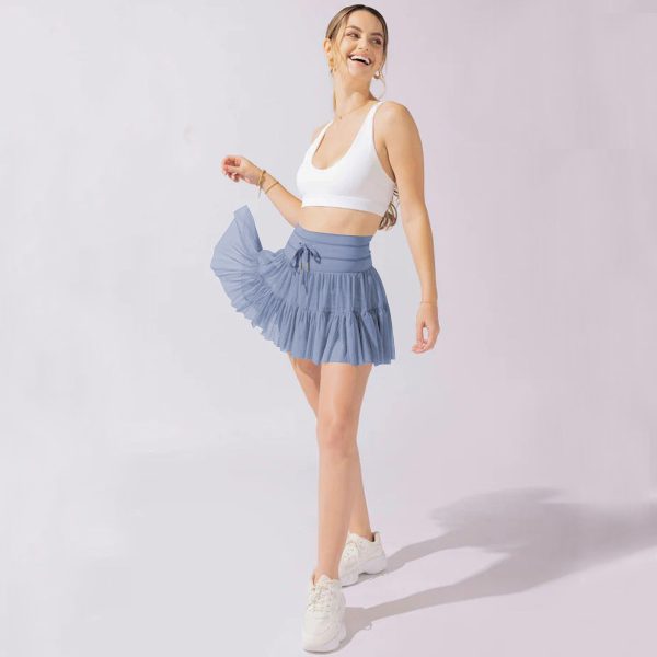 High Waist Dress Lace-up Sports Skirt