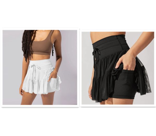 High Waist Dress Lace-up Sports Skirt